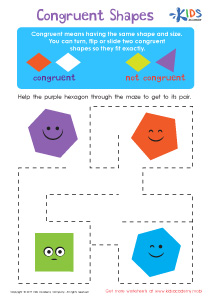 Congruent Shapes Worksheet: Free Printable PDF for Kids